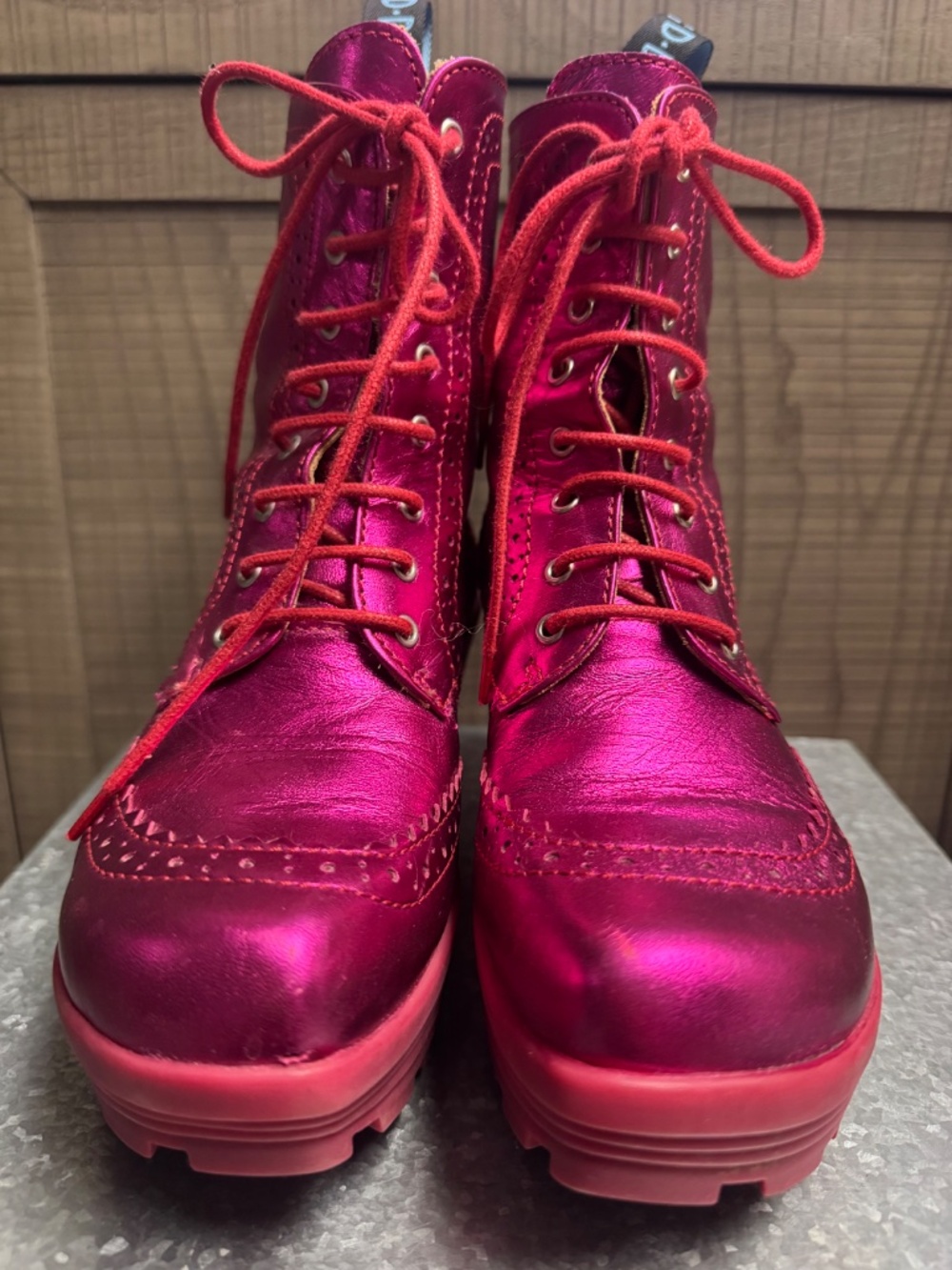 Mellow Bebop Mid Heel Brogue Boots